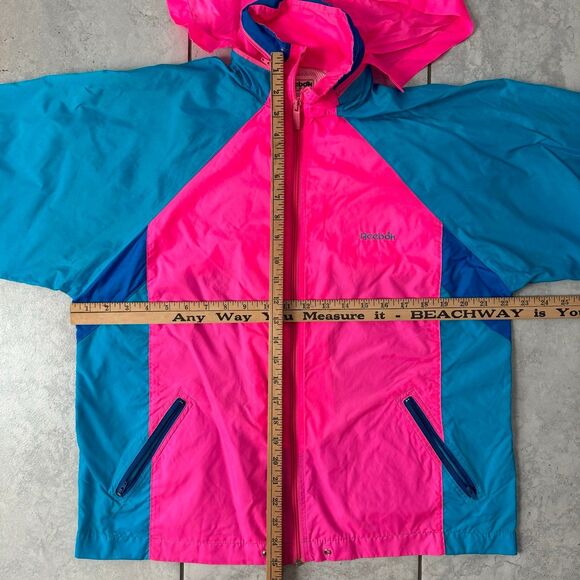 Vintage 90s Reebok Bumblegum Lightweight Windbreaker Jacket Size M Womens - Picture 8 of 8